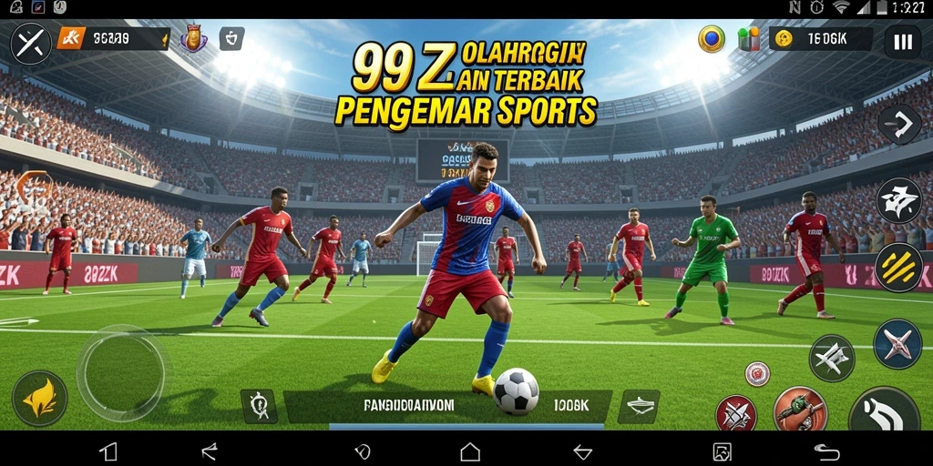 Screenshot gameplay 99ZK menunjukkan aksi seru dalam pertandingan olahraga.