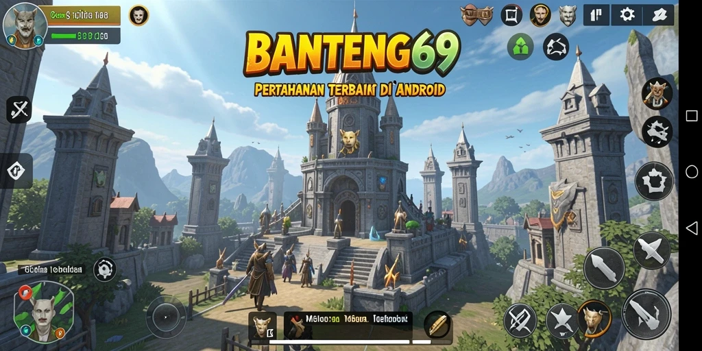 Tampilan gameplay BANTENG69 yang penuh aksi dalam Tower Defense.