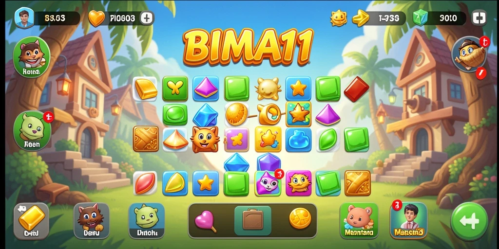 Gameplay seru BIMA11 dengan tantangan Match-3 menanti Anda.