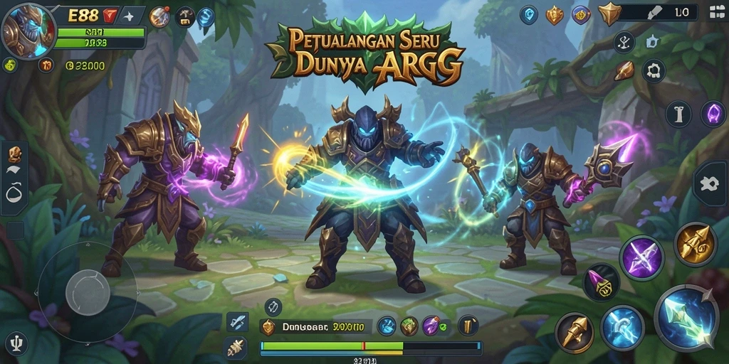 Tangkapan layar dari gameplay E88 yang penuh aksi ARPG.
