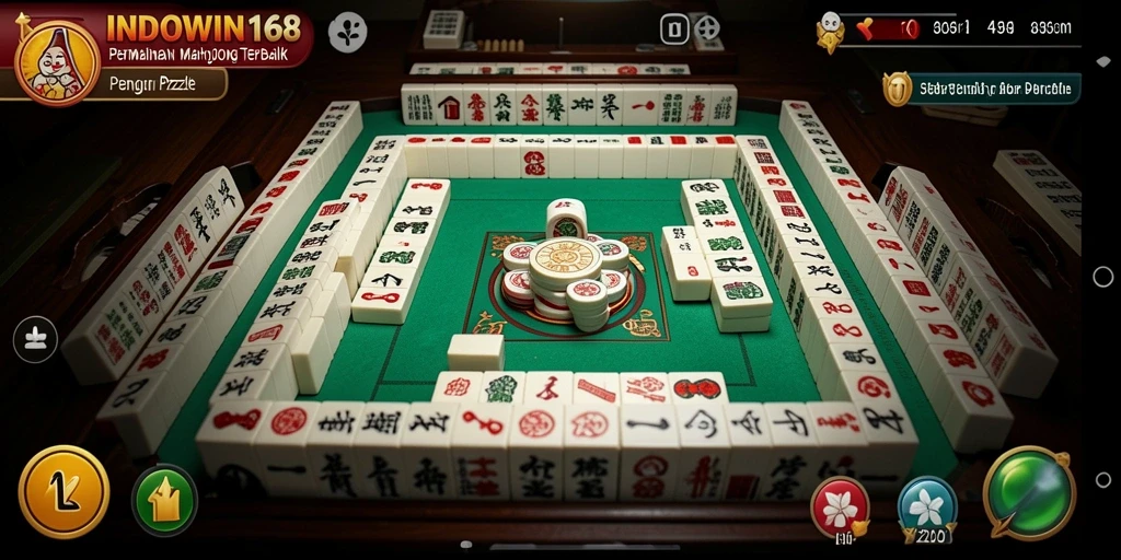Tampilan gameplay INDOWIN168 yang menarik dalam permainan Mahjong.