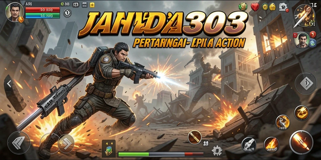 Tampilan gameplay aksi seru dalam JANDA303 dengan pertarungan intens.