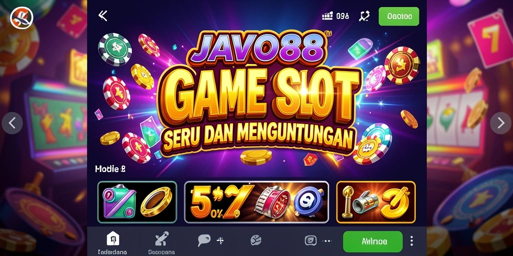 Tampilan menarik dari gameplay slot JAVO88 yang mendebarkan.