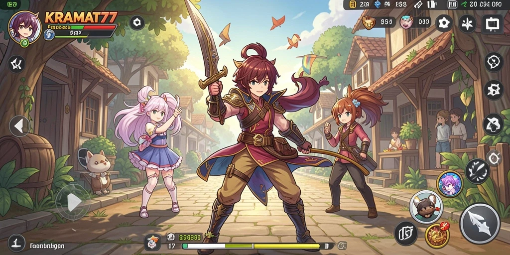 Tampilan gameplay KRAMAT77 yang penuh aksi dan petualangan seru.