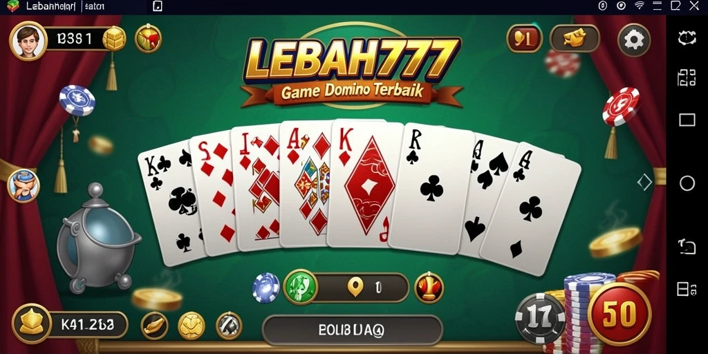 Tampilan gameplay menarik LEBAH777 dengan keseruan bermain Domino.