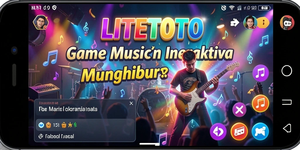 Screenshot gameplay LITETOTO memperlihatkan tantangan musik yang menyenangkan.