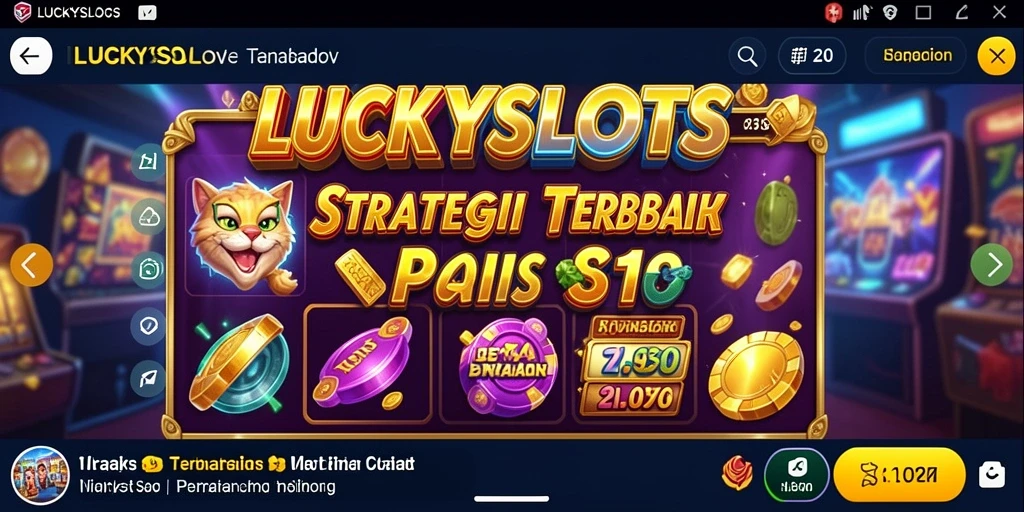 Screenshot gameplay <strong>LUCKYSLOTS</strong> menampilkan momen strategis yang mendebarkan.