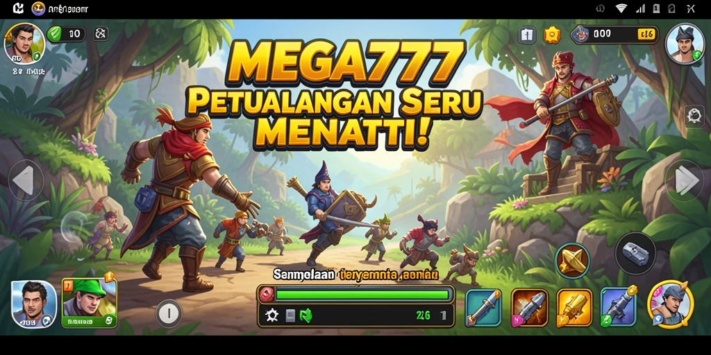 Screenshot gameplay MEGA777 yang menunjukkan aksi petualangan yang mendebarkan.