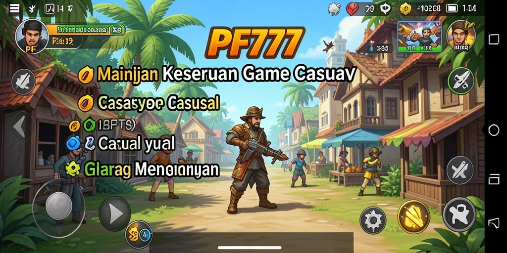 Screenshot PF777 menampilkan gameplay seru dan penuh warna.