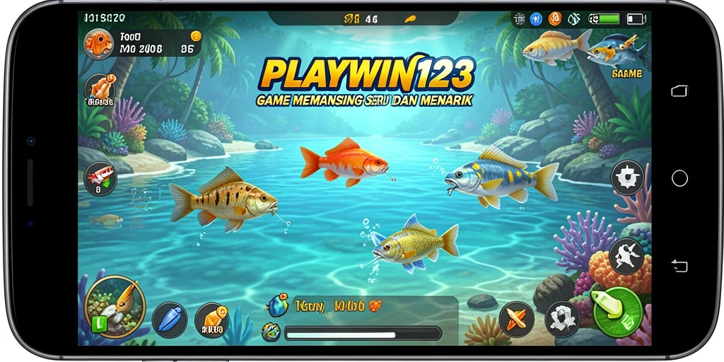 Tangkapan ikan besar di gameplay memancing PLAYWIN123.