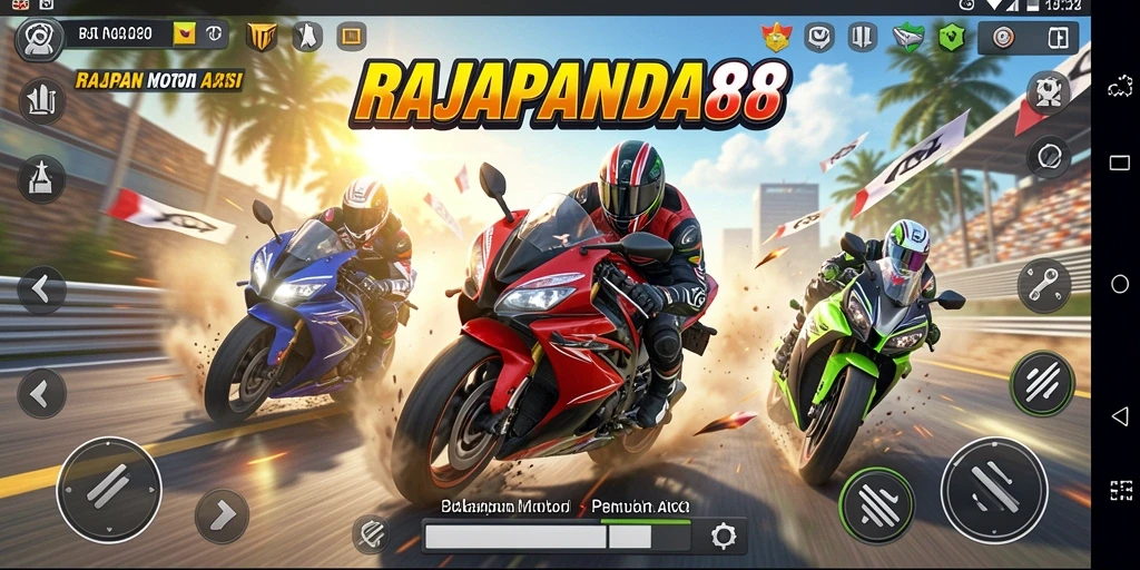 Gameplay seru balapan motor di RAJAPANDA88.