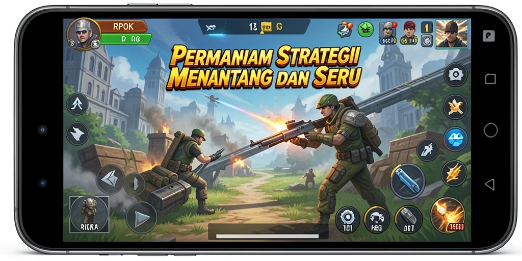 Tampilan gameplay RPOK yang seru dan menantang strategi.