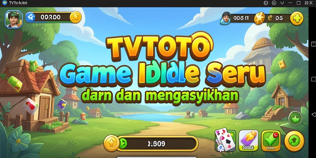 Tampilan gameplay seru dari TVTOTO dengan sistem Idle yang otomatis.